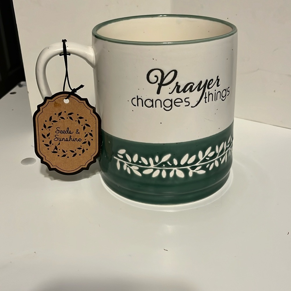 Seeds and Sunshine Prayer Changes Things Mug NWT